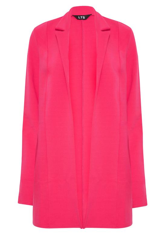 Tall Women's LTS Hot Pink Scuba Longline Blazer | Long Tall Sally 6