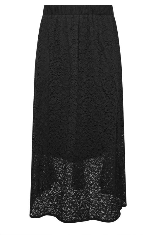 LIMITED COLLECTION Plus Size Black Lace Maxi Skirt | Yours Clothing 7