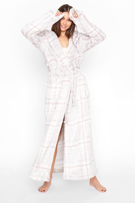 Tall  LTS Grey Check Dressing Gown