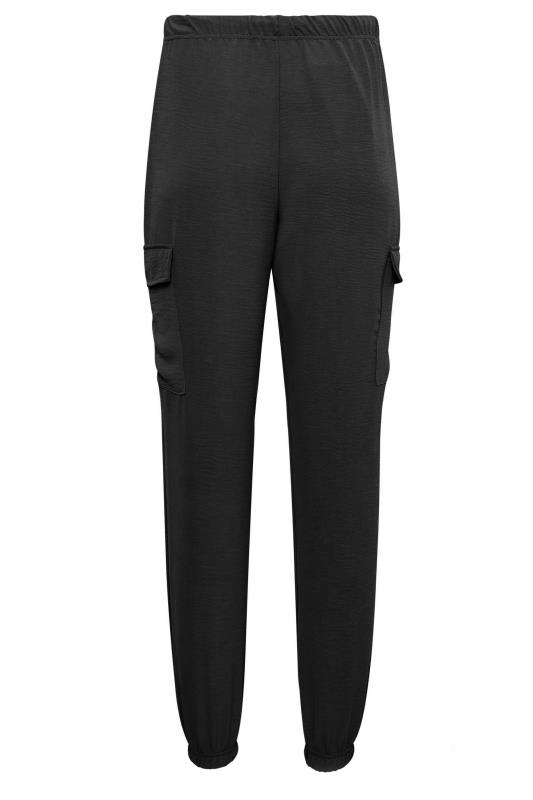 LTS Tall Women's Black Cuffed Cargo Trousers | Long Tall Sally 5