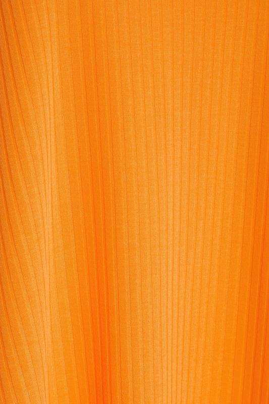 LTS Tall Orange Short Sleeve Ribbed Swing Top 4
