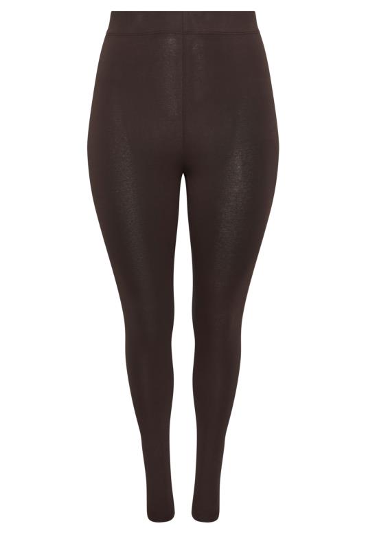 YOURS Plus Size Chocolate Brown Leggings | Yours Clothing