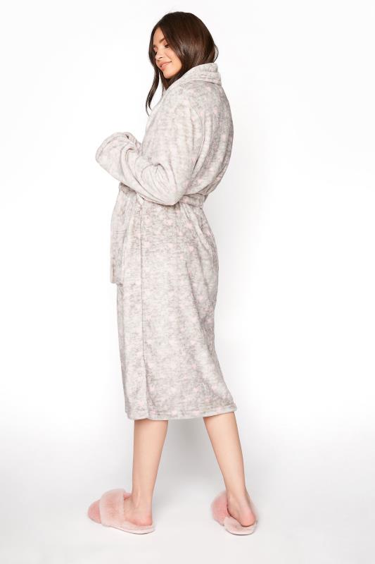 LTS Tall Grey Heart Print Dressing Gown 3