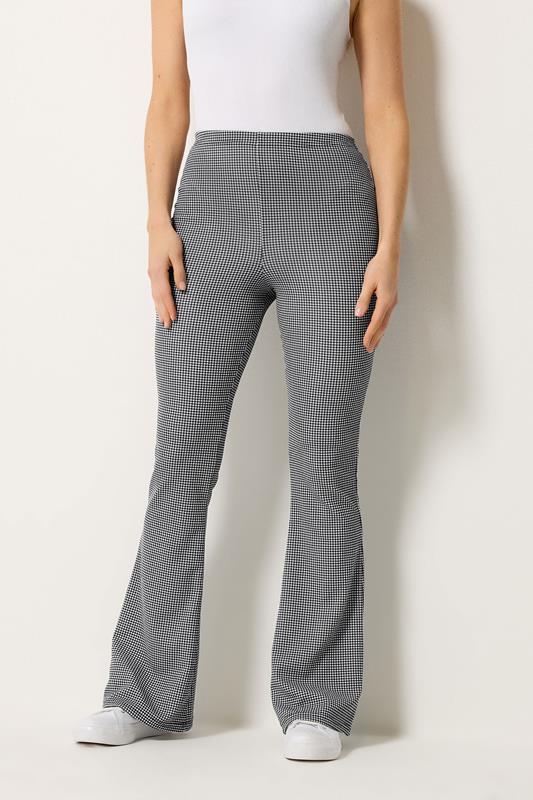 LTS Tall Women's Black Check Flared Trousers | Long Tall Sally 1