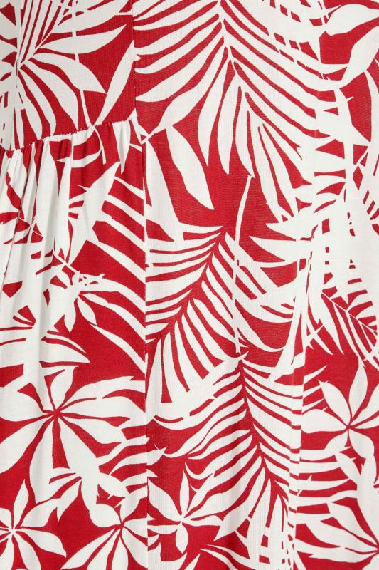 LTS Tall Red Tropical Print Maxi Dress 5