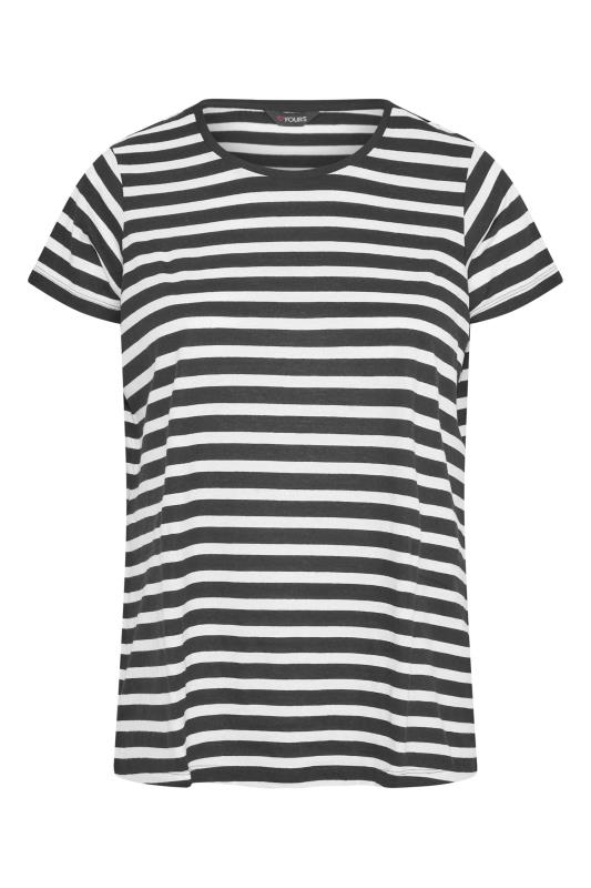3 PACK Plus Size Black & White & Stripe T-Shirts | Yours Clothing 13
