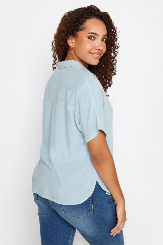 M&Co Blue Chambray Short Sleeve Shirt | M&Co 3