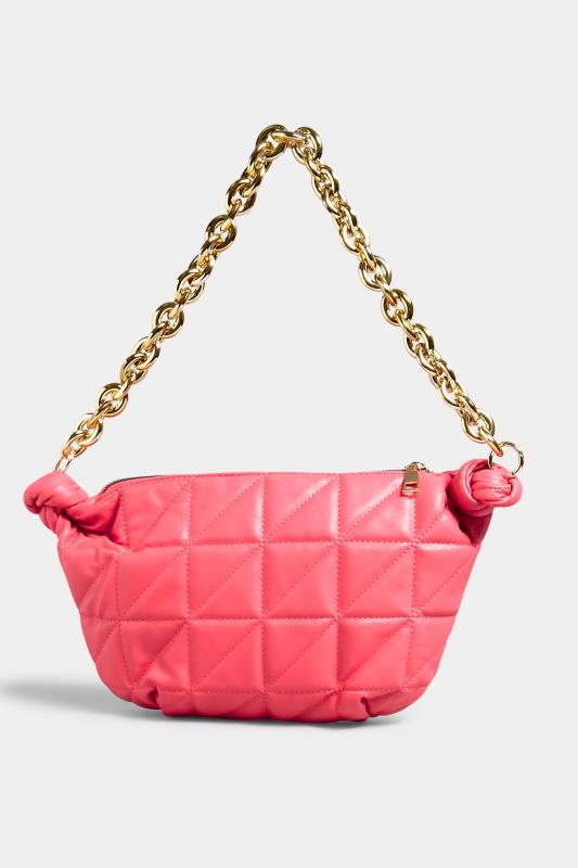 Pink Quilted Shoulder Bag | Yours Clothing