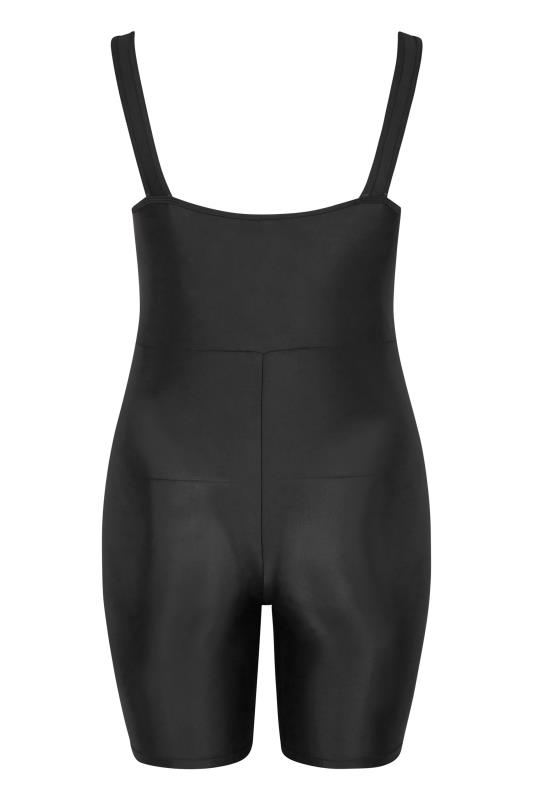 Plus Size Black Swim Unitard | Yours Clothing 7