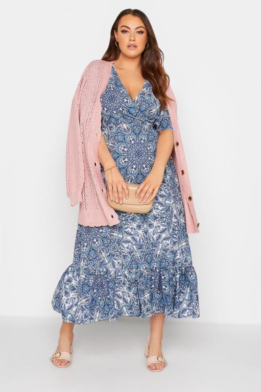 LIMITED COLLECTION Curve Blue Paisley Ruffled Wrap Maxi Dress_B.jpg