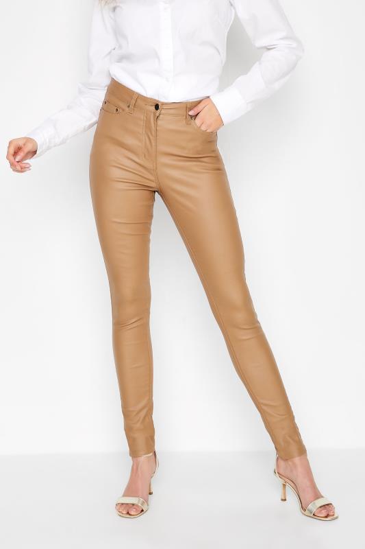 Tall  LTS Tall Camel Brown Coated AVA Skinny Jeans