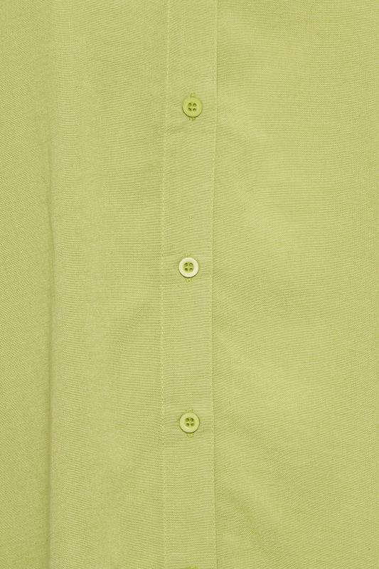 YOURS Plus Size Green Linen Look Shirt | Yours Clothing 5