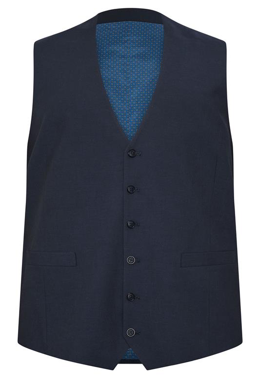 D555 Big & Tall Black Suit Waistcoat | BadRhino 4