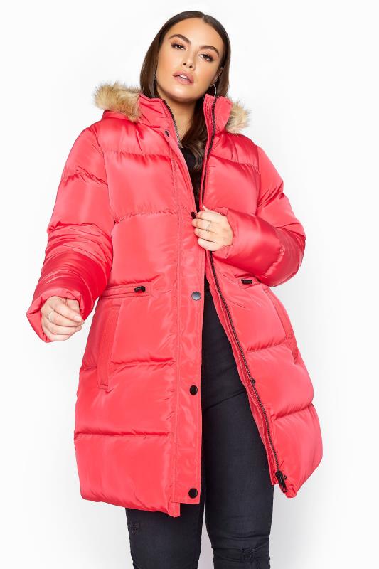 Plus Size Pink Coats & Jackets | Yours Clothing