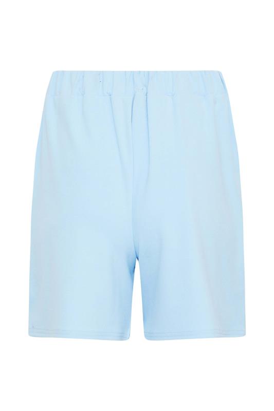 Petite Light Blue Scuba Shorts 6