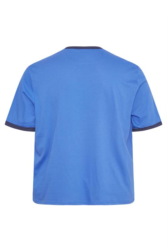 LYLE & SCOTT Big & Tall Blue Ringer T-Shirt 3