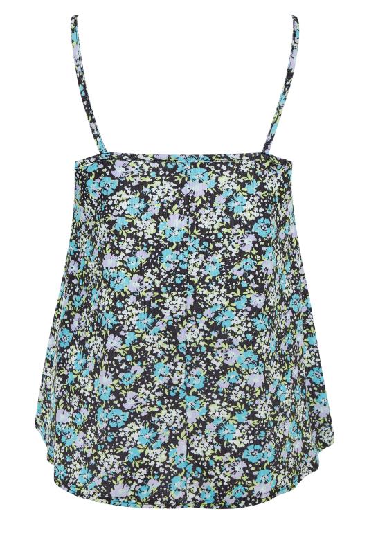 LIMITED COLLECTION Black Floral Rib Swing Vest 7