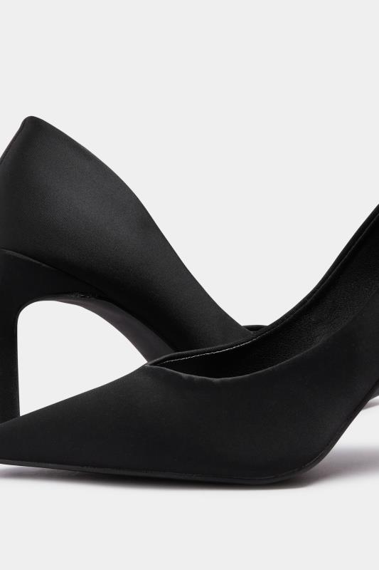PixieGirl Black Heeled Court Shoes In Standard D Fit | PixieGirl 5