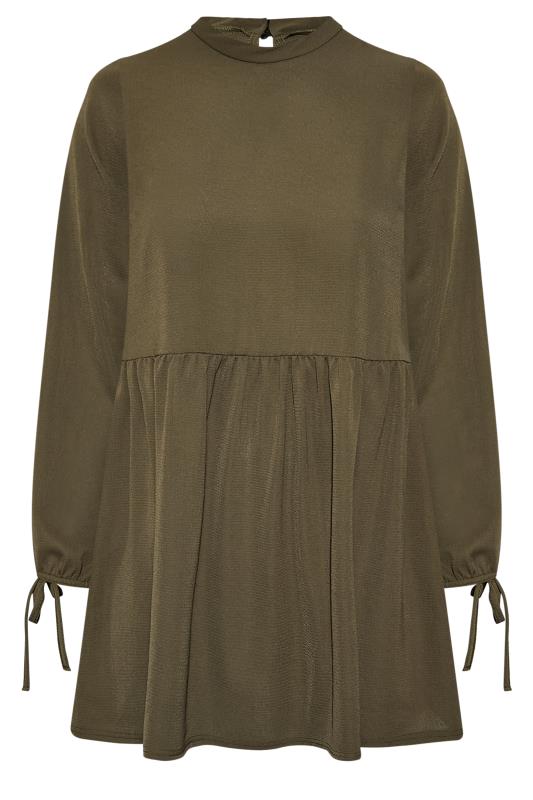 LIMITED COLLECTION Plus Size Khaki Green Turtle Neck Blouse | Yours Clothing 6