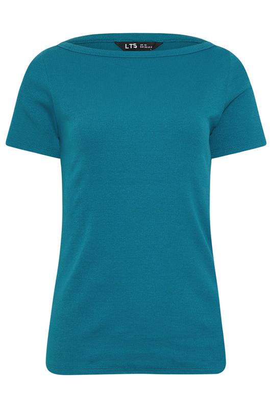 LTS Tall Women's Teal Blue Boat Neck T-Shirt | Long Tall Sally 5