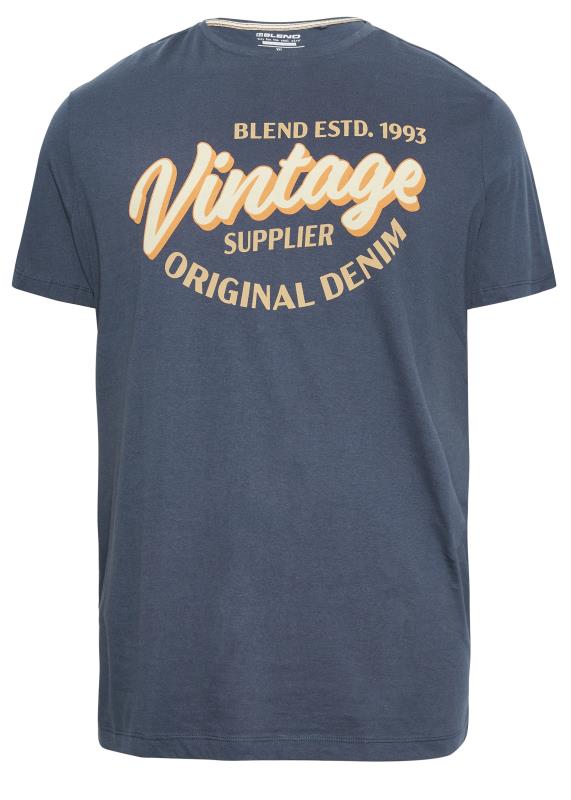 Tallas Grandes BLEND Big & Tall Blue 'Vintage' T-Shirt