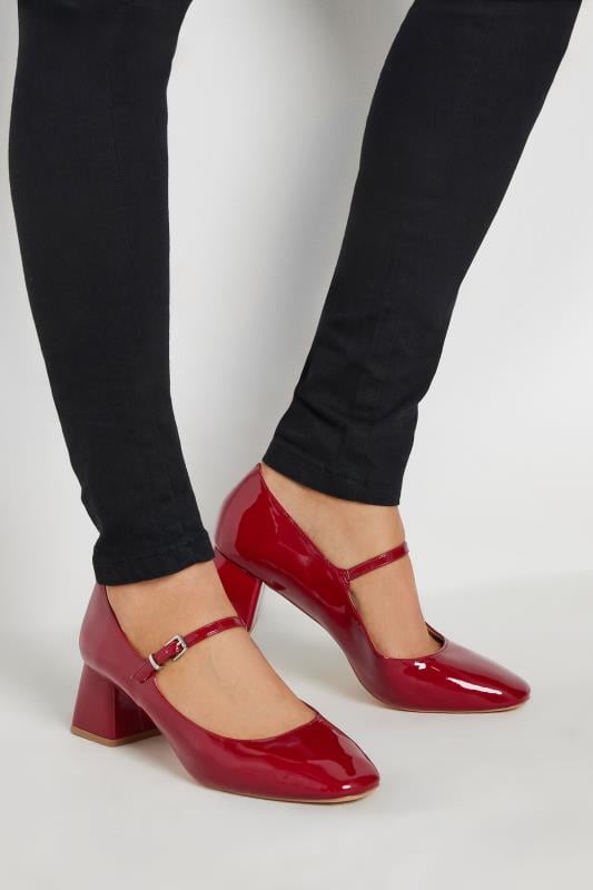  LTS Red Patent Mary Jane Heels In Standard Fit