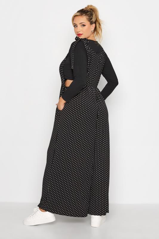 LIMITED COLLECTION Curve Black Polka Dot Culotte Dungerees 3