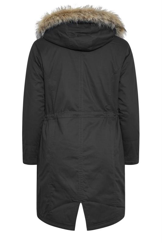 BUMP IT UP MATERNITY Plus Size Curve Black Parka Coat | Yours Clothing  8