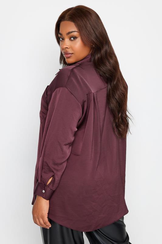 YOURS Plus Size Red Button Through Shirt | Yours Clothing 4