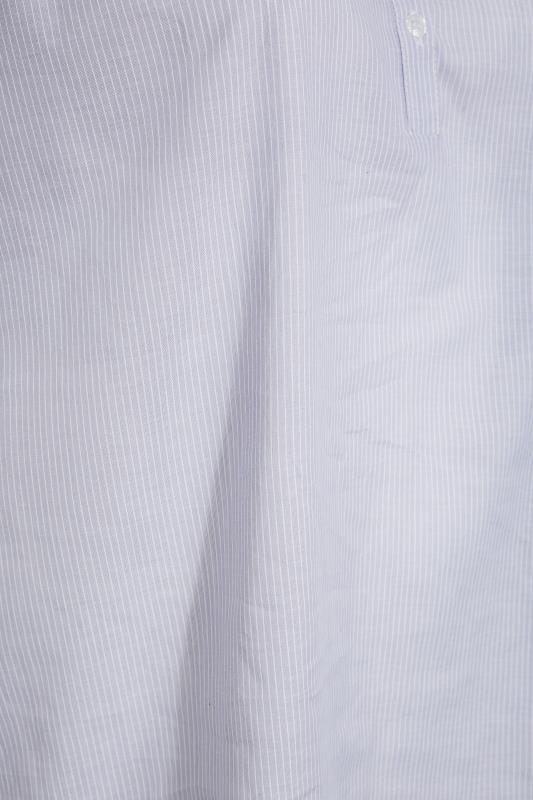 Plus Size Blue Striped Half Placket Raglan Blouse | Yours Clothing 5