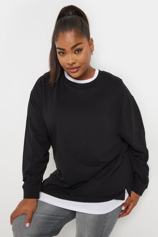 Yours Women s Plus Size 2in1 Jumper in Black Size 12