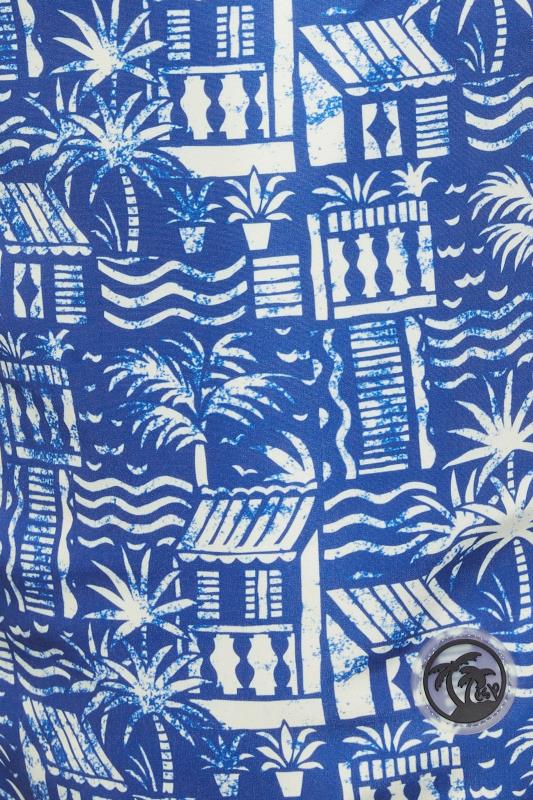 ESPIONAGE Big & Tall Blue Hawaiian Swim Shorts | BadRhino 3
