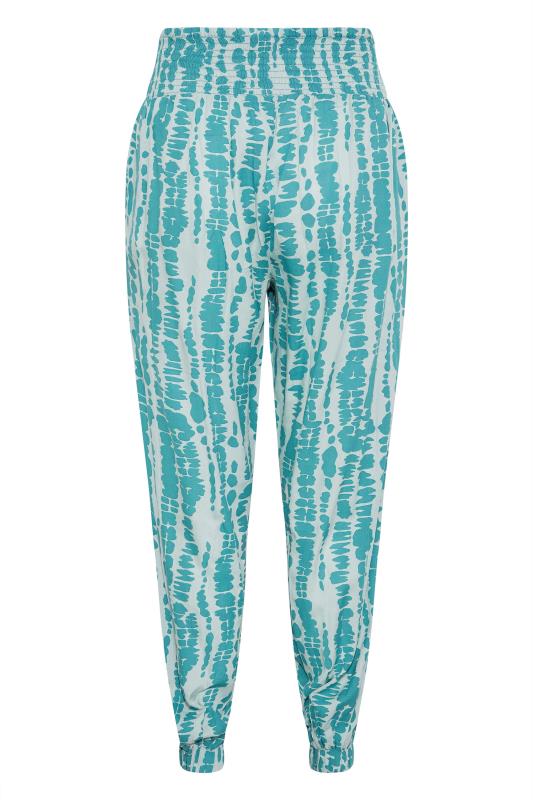 Plus Size Green Tie Dye Cuffed Joggers | Yours Clothing 7