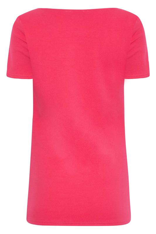 LTS Tall Women's Pink Cut Out Detail T-Shirt | Long Tall Sally 7
