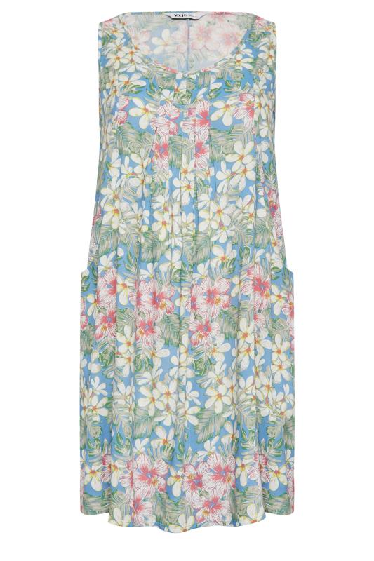 YOURS Plus Size Blue Tropical Print Pocket Dress | Yours Clothing 6