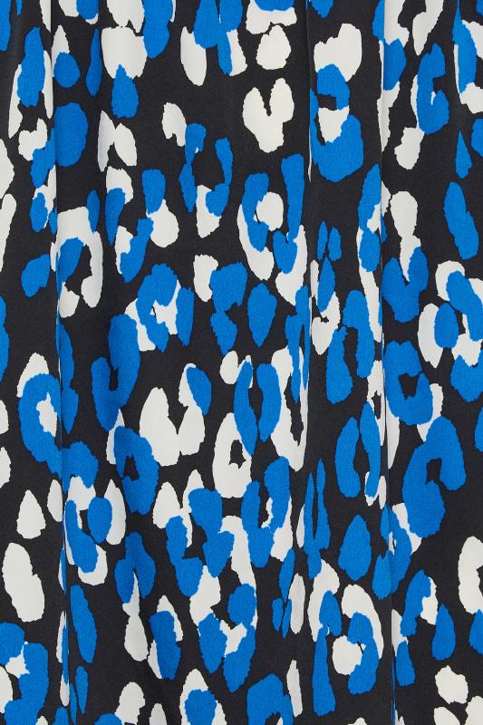 LIMITED COLLECTION Curve Plus Size Blue Leopard Print Mini Dress | Yours Clothing  5