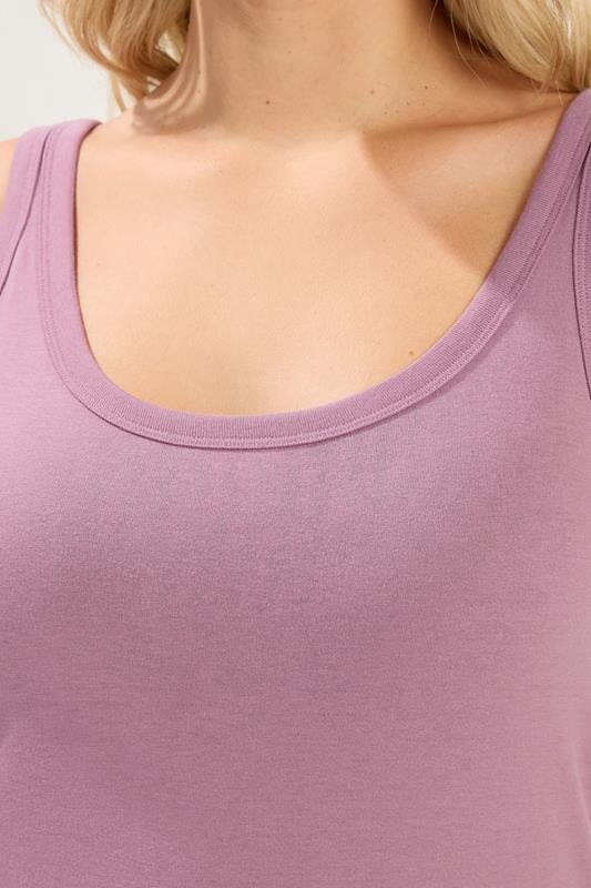 YOURS Plus Size Light Purple Vest Top | Yours Clothing 4