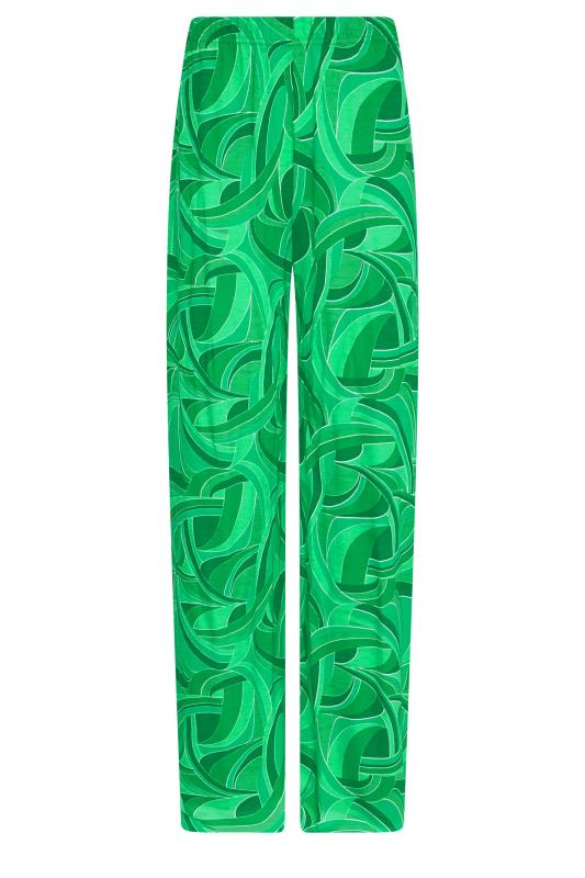 LTS Tall Women's Green Swirl Print Wide Leg Trousers | Long Tall Sally 4