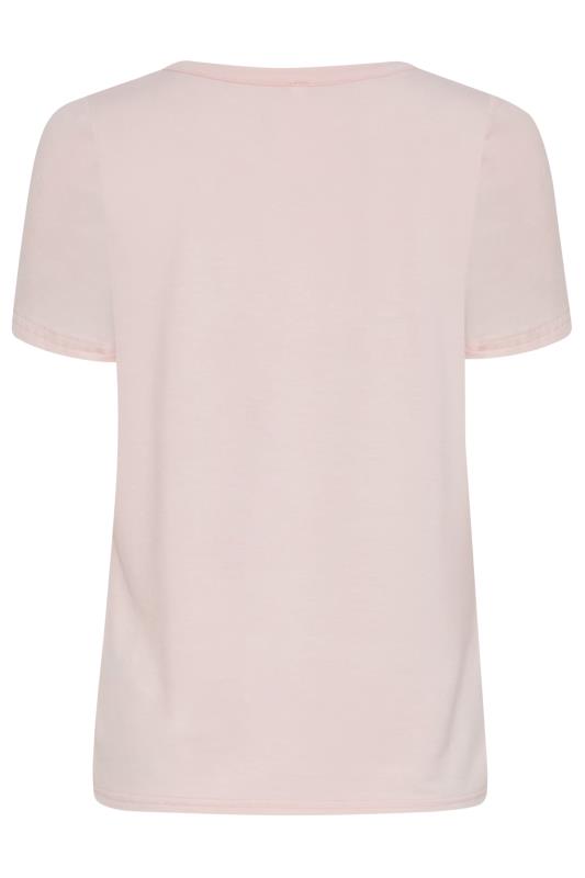 Petite Blush Pink 'Revolution' Slogan T-Shirt 7