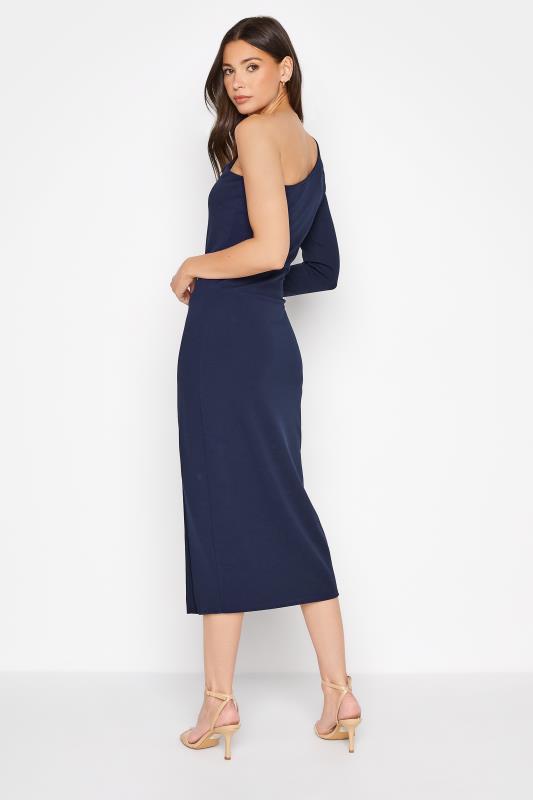 LTS Tall Women's Navy Blue One Shoulder Dress | Long Tall Sally 3