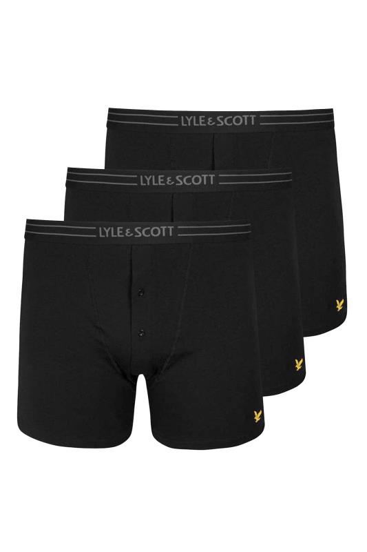 Plus Size  LYLE & SCOTT 3 Pack Black Boxers