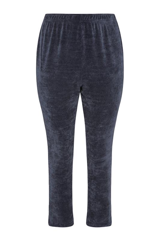 Curve Navy Blue Chenille Lounge Joggers 3