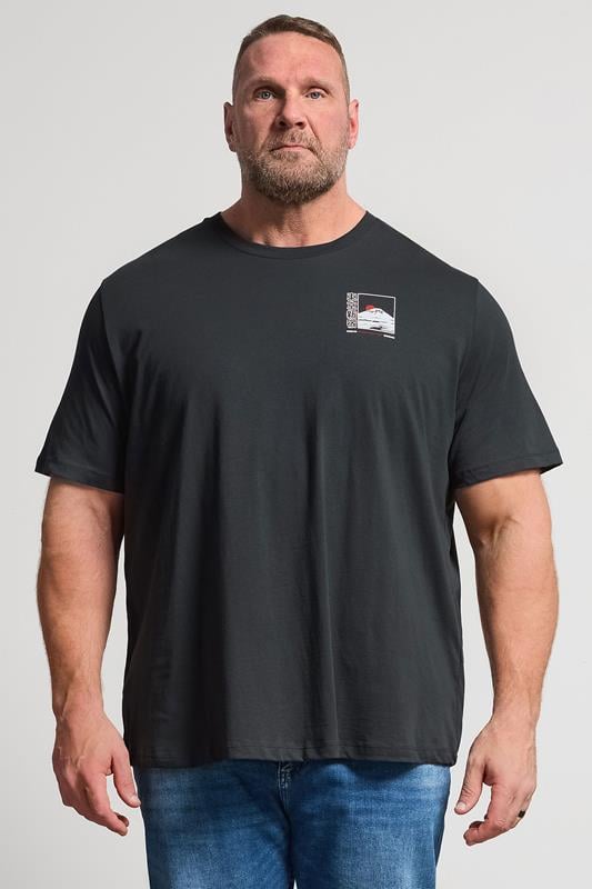 JACK & JONES Big & Tall Forest River Green Graphic T-Shirt | BadRhino 1