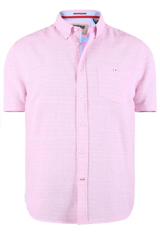 D555 Big & Tall Pink Short Sleeve Shirt 2