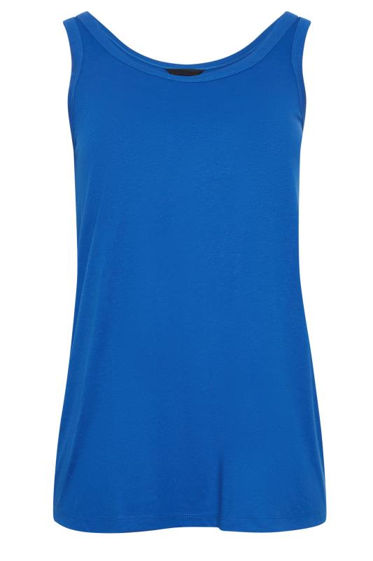 YOURS Plus Size Cobalt Blue Essential Vest Top | Yours Clothing  5
