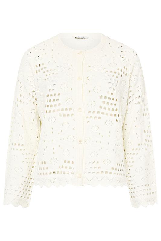 LIMITED COLLECTION Plus Size Ivory White Floral Crochet Cardigan | Yours Clothing 5