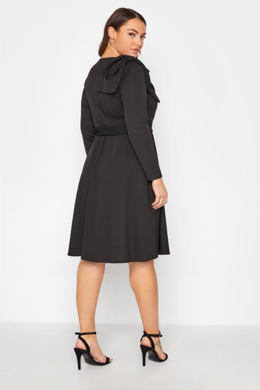 Bow Shoulder Skater Dress | Yours Clothing