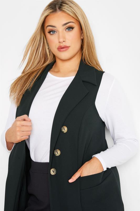 LIMITED COLLECTION Curve Black Button Front Sleeveless Blazer_D.jpg