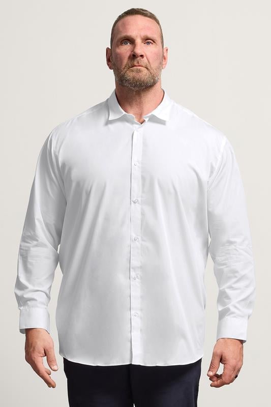  JACK & JONES Big & Tall Chemise blanche à manches longues
