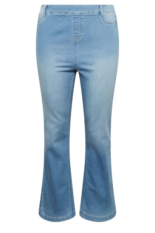 YOURS Plus Size Curve Light Blue Bootcut Jeggings | Yours Clothing  5